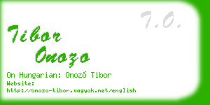 tibor onozo business card