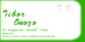 tibor onozo business card